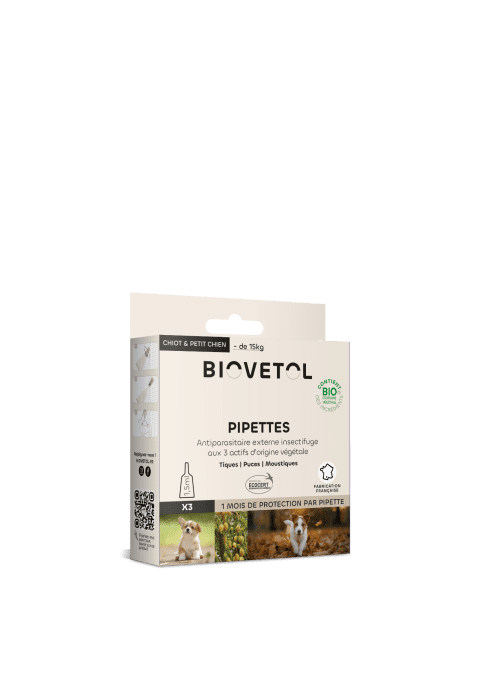 PIPETTES ANTI PARASITAIRE - CHIOTS & PETITS CHIENS