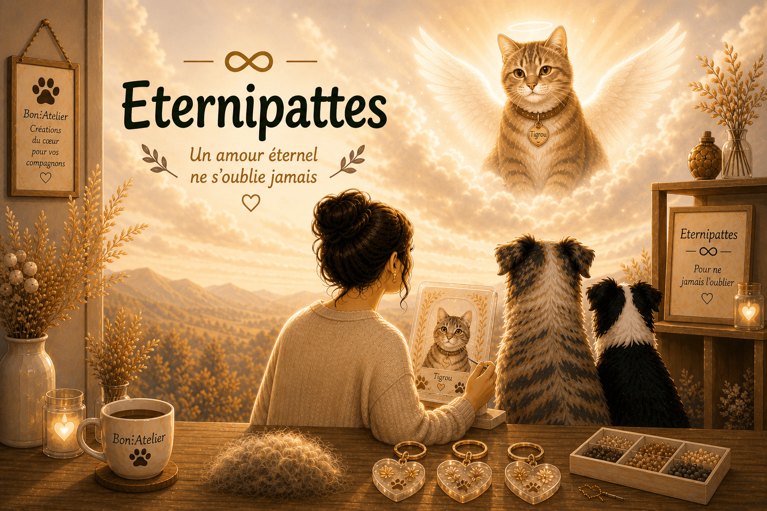 Bon'Atelier, Eternipattes, souvenir de vos chiens et de vos chats avec des poils ou cendres, souvenirs chiens, souvenirs chats, urne chien, mémorial animal, deuil animalier, Cadre résine chien Bon'Atelier, Eternipattes, souvenir de vos chiens et de vos chats avec des poils ou cendres, souvenirs chiens, souvenirs chats, urne chien, mémorial animal, deuil animalier, Cadre résine chien